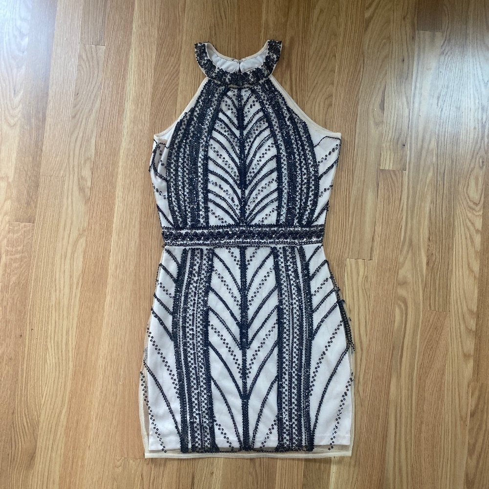 Black and nude dress